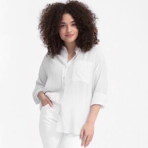 Everlane | Clean Silk Oversized Long sleeve Shirt
